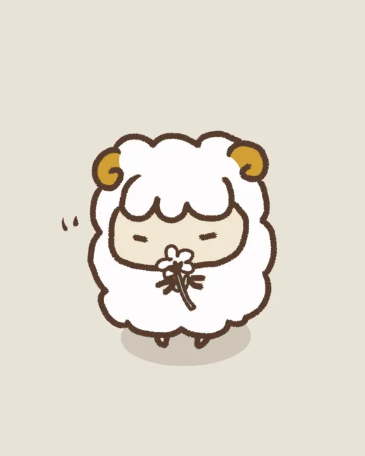 おさんぽでみつけたお花をもつめえの