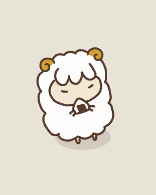 おにぎりをたべるめえの