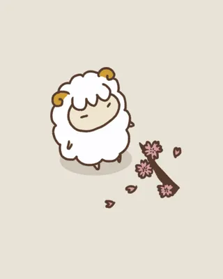 桜の花を眺めるめえの