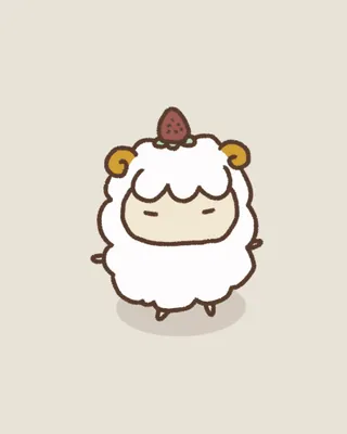 頭にいちごをのせためえの